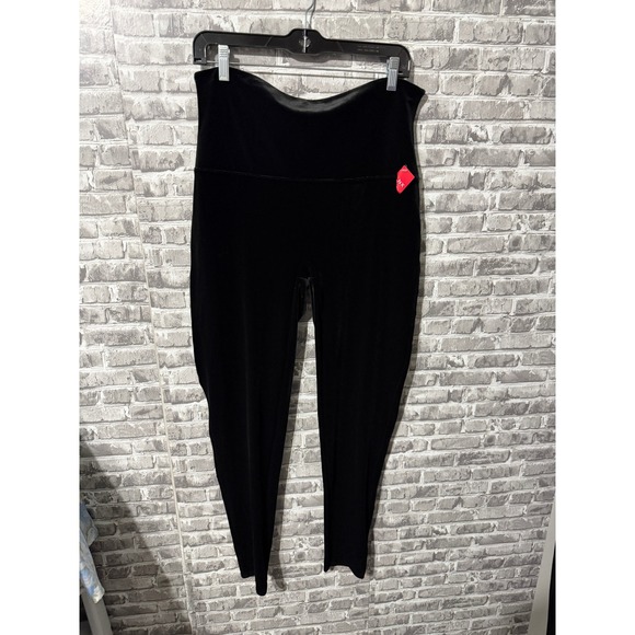 SPANX Pants - Spanx Velvet Leggings Black High Waisted Shaping Plus Size 2X 2TG New